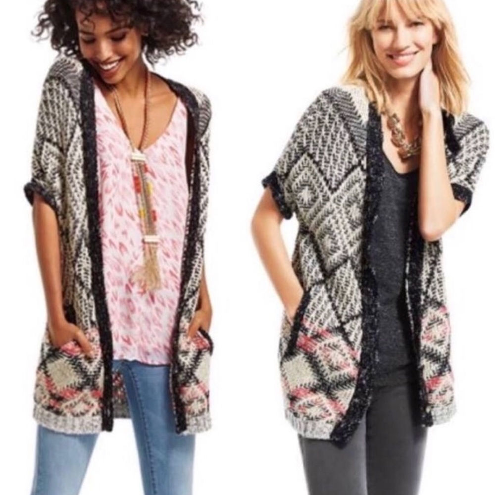 CAbi Carol Anderson cardigan short sleeves small